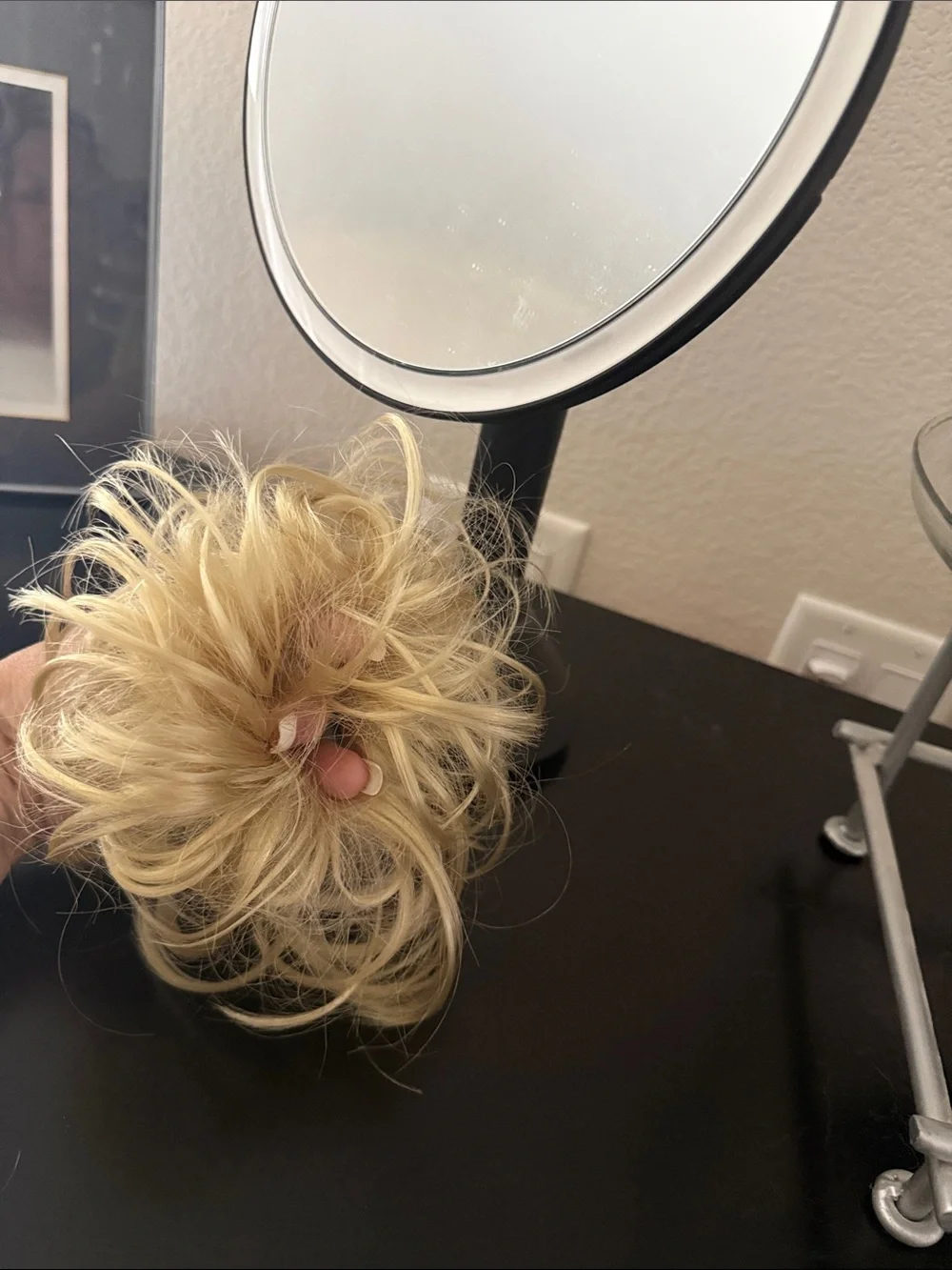 Blonde Hair Bun Scrunchie - Lightweight Clip-In Hairpiece